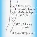 koncert Only His 17. ledna v 17 hodin